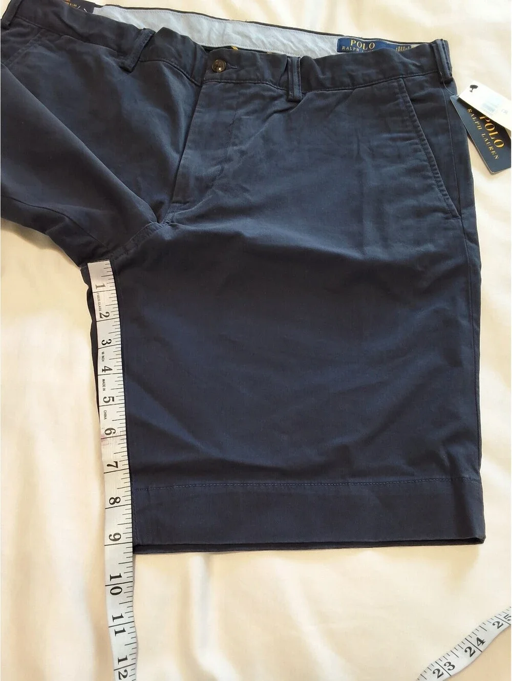 Polo Ralph Lauren Stretch Slim Fit Navy Blue Shorts Size 36